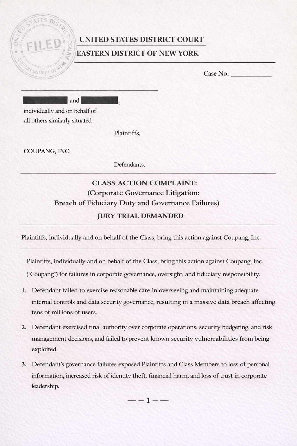 corporate governance litigation