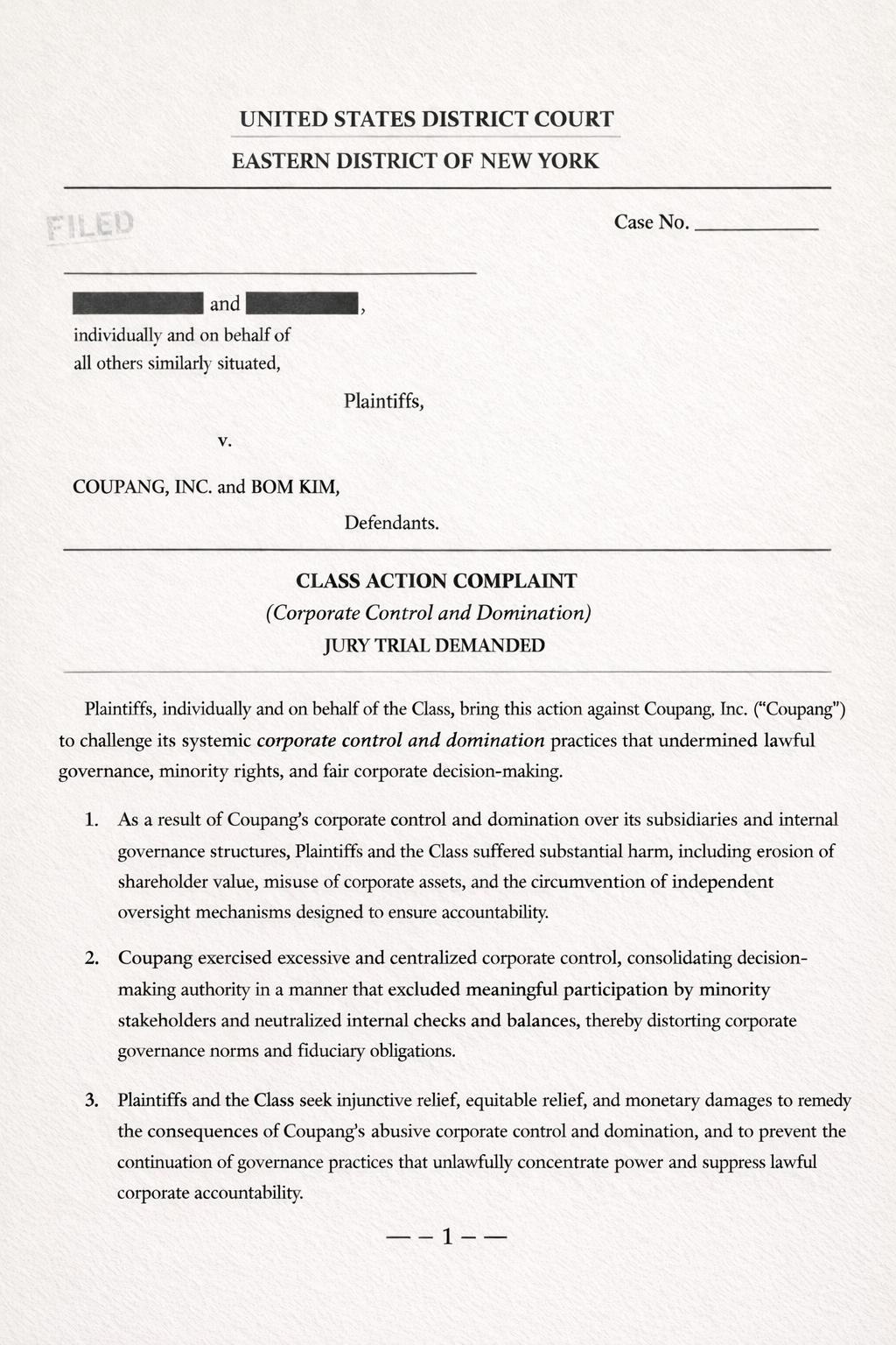 Corporate Control and Domination