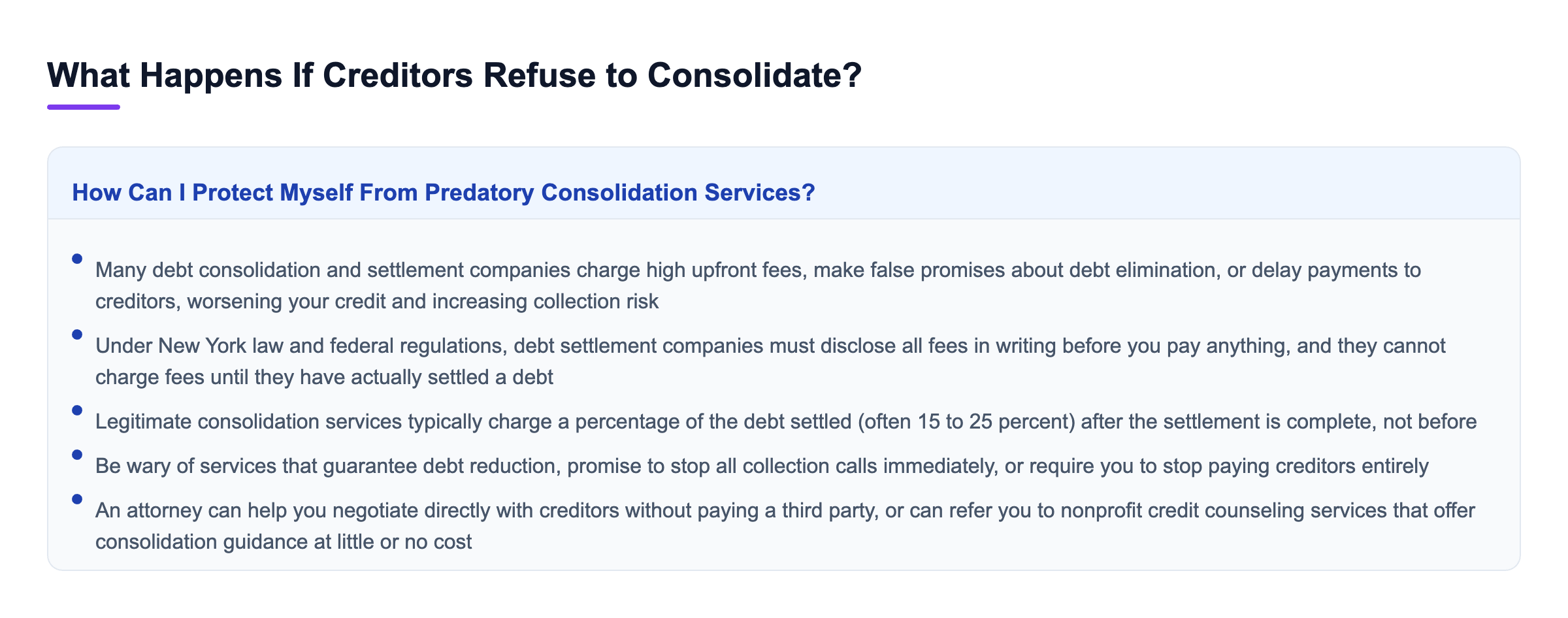 Diagram: What Happens If Creditors Refuse to Consolidate?