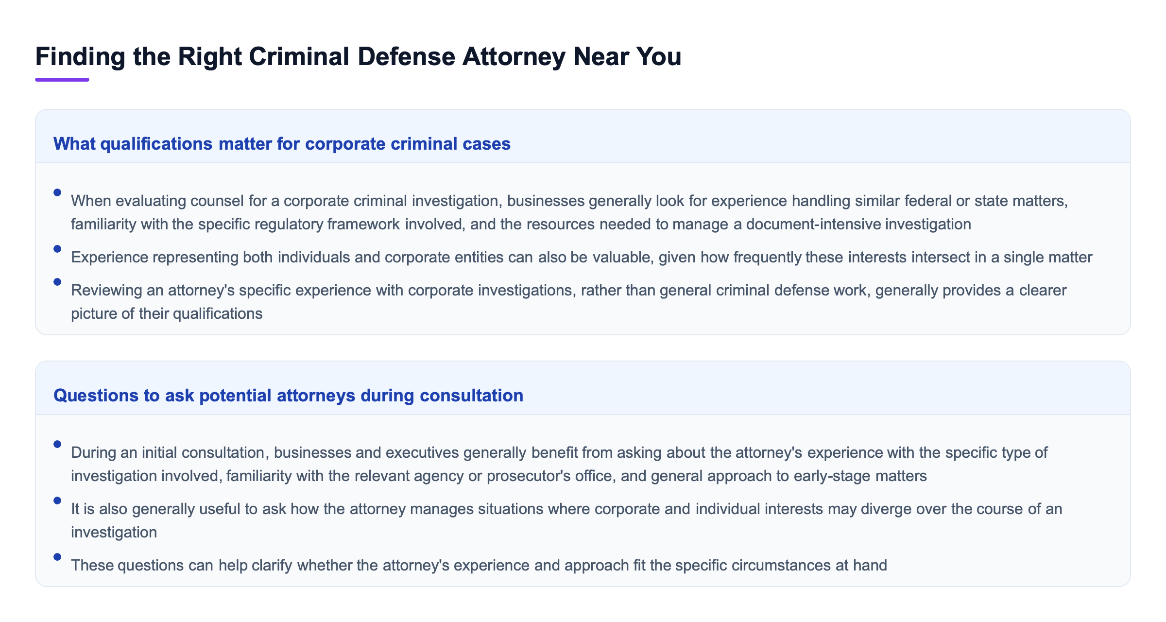 Diagram: Finding the Right Criminal Defense Attorney Near You