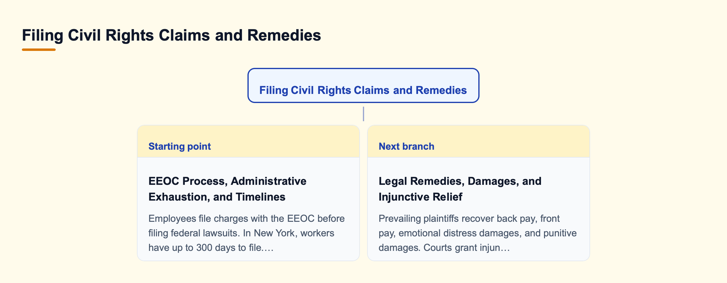 Diagram: Filing Civil Rights Claims and Remedies