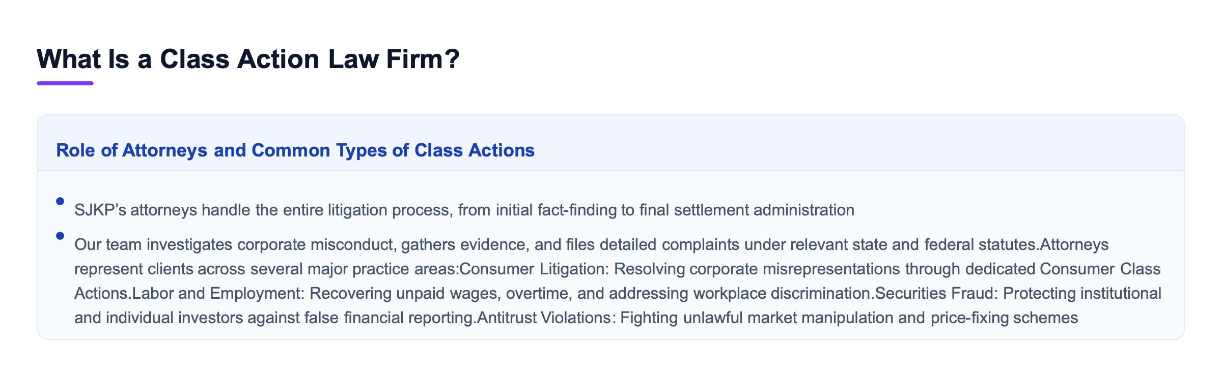 Diagram: What Is a Class Action Law Firm?