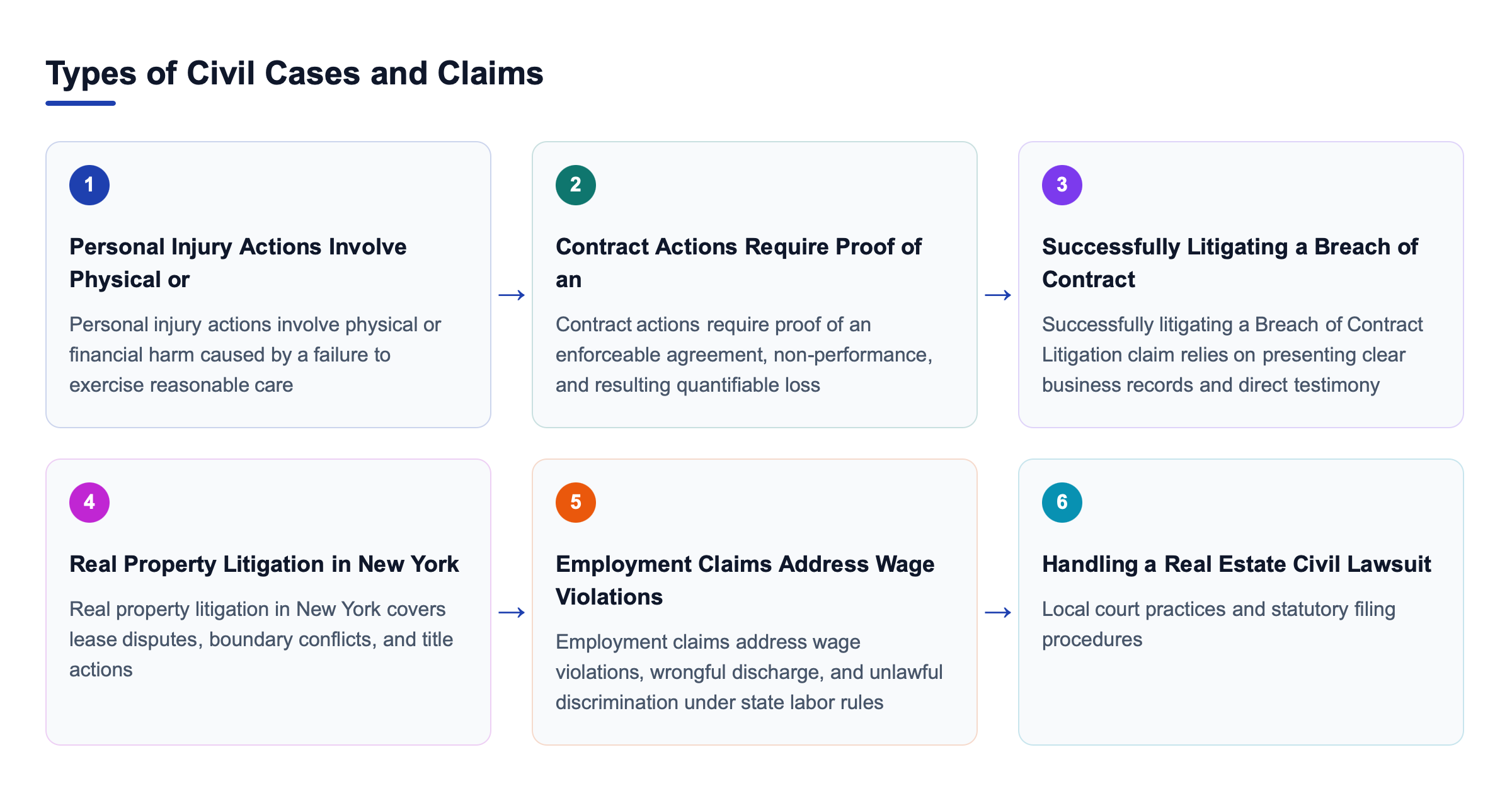 Diagram: Types of Civil Cases and Claims