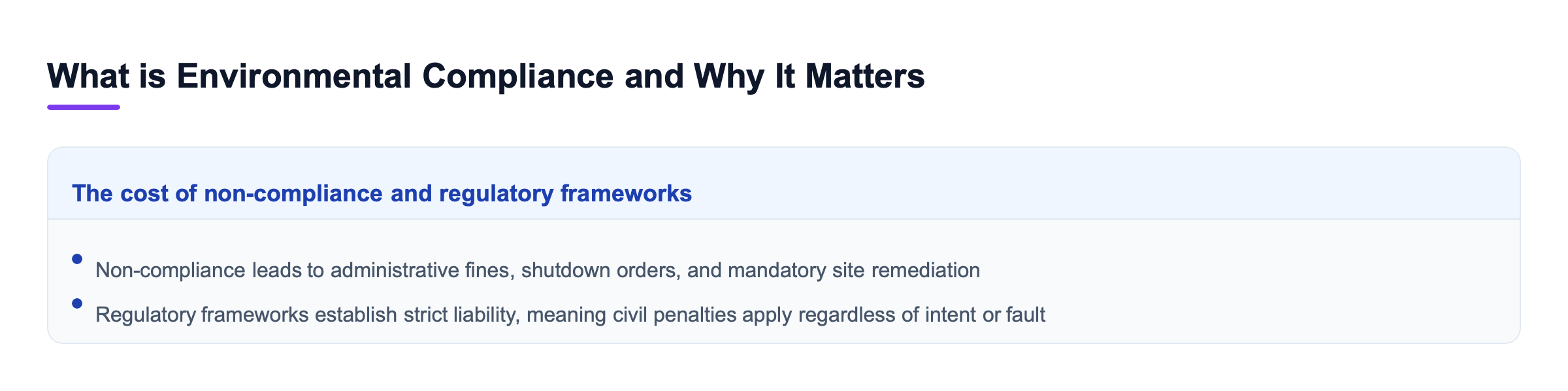 Diagram: What is Environmental Compliance and Why It Matters